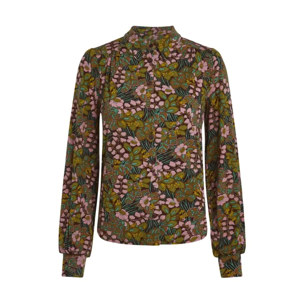 King Louie King Louie - carina blouse sierra - bitter chocolate King Louie King Louie - carina blouse sierra - bitter chocolate