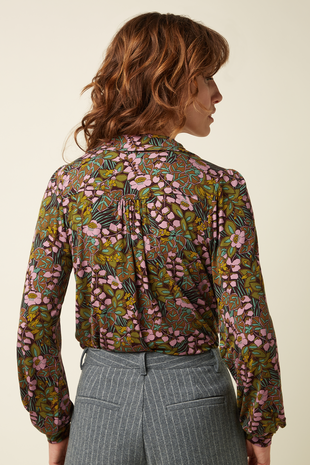 King Louie King Louie - carina blouse sierra - bitter chocolate King Louie King Louie - carina blouse sierra - bitter chocolate