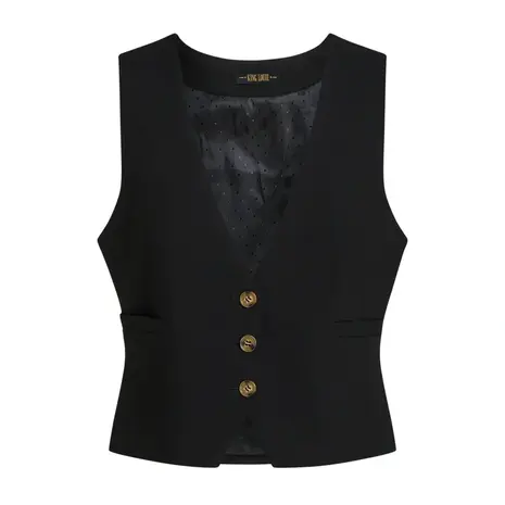 King Louie King Louie - cissy gilet marple - black King Louie King Louie - cissy gilet marple - black
