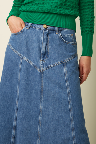 King Louie King Louie - dolly skirt stone denim - blue tint King Louie King Louie - dolly skirt stone denim - blue tint