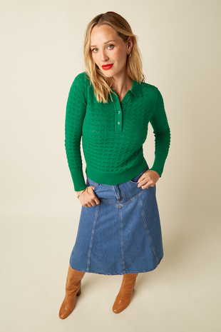 King Louie King Louie - dolly skirt stone denim - blue tint King Louie King Louie - dolly skirt stone denim - blue tint