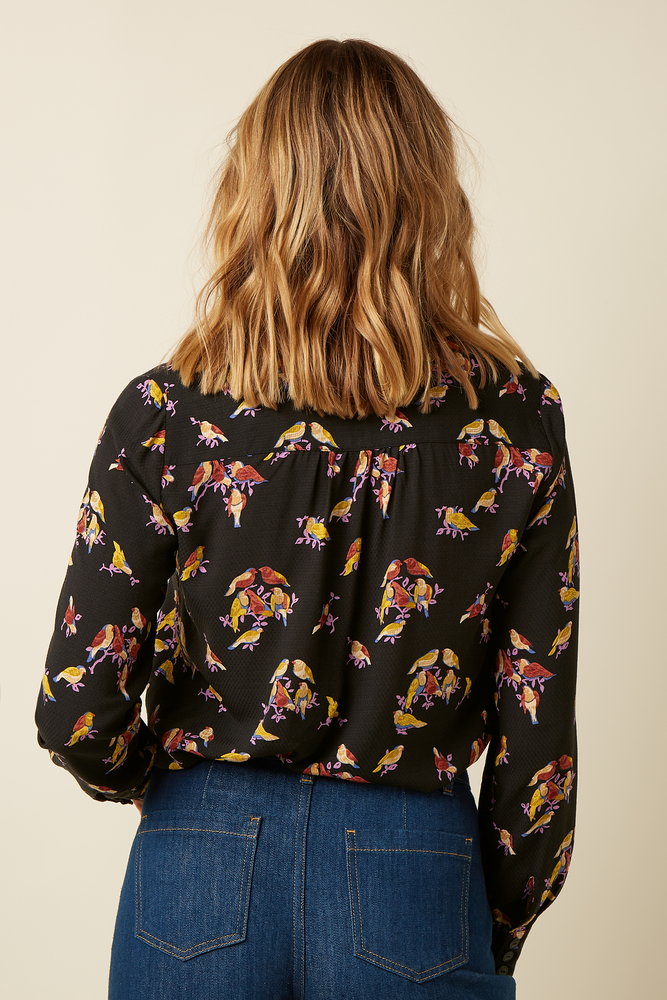 King Louie King Louie - maisie blouse tatum - black King Louie King Louie - maisie blouse tatum - black