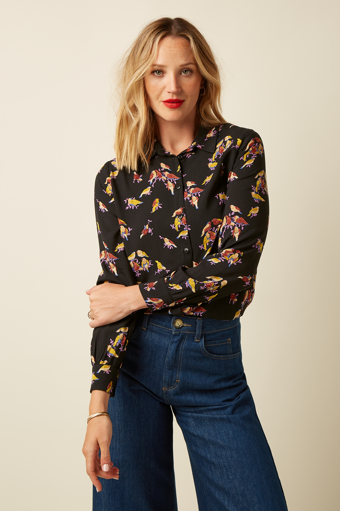 King Louie King Louie - maisie blouse tatum - black King Louie King Louie - maisie blouse tatum - black