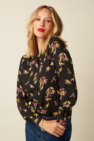 King Louie King Louie - maisie blouse tatum - black King Louie King Louie - maisie blouse tatum - black