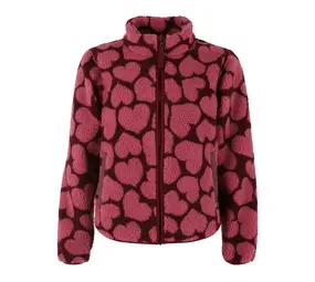 Danefae Danefae - danelabrador fleece zip-up - dark cherry heartthrob