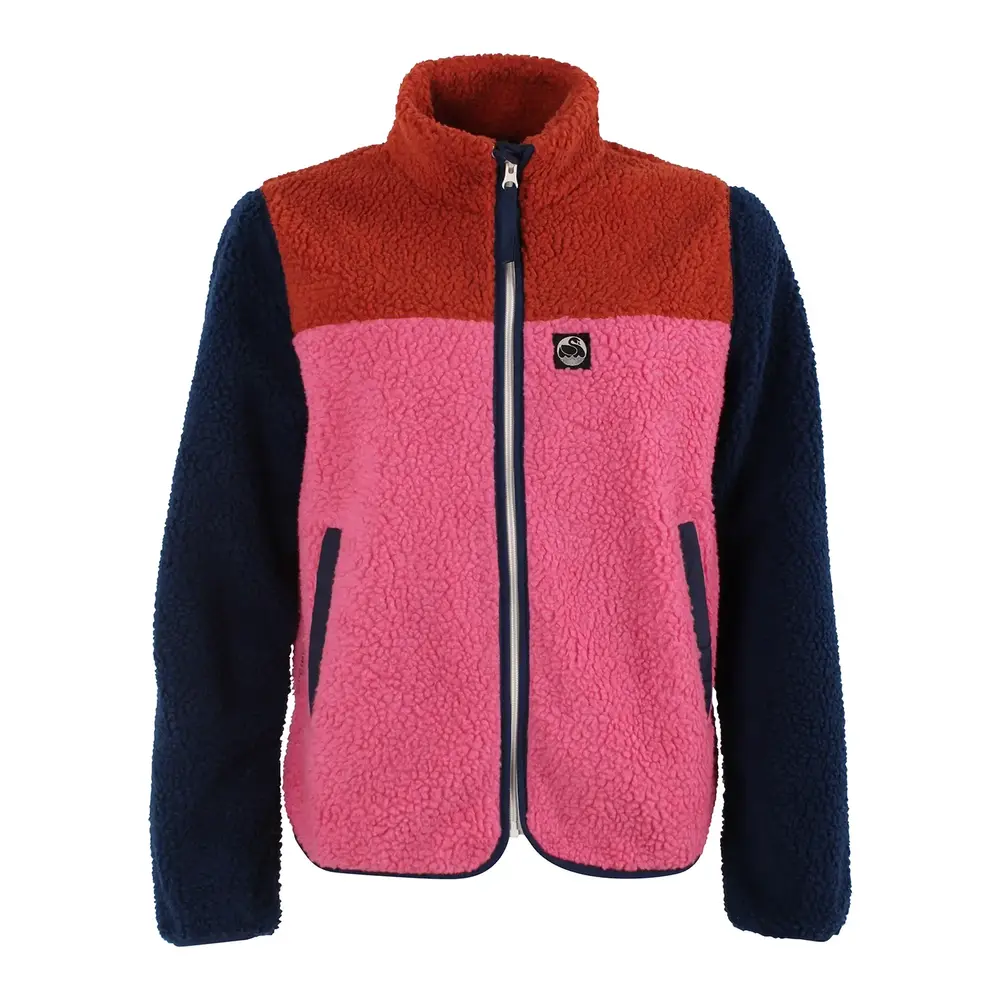 Danefae Danefae - danebirk fleece zip-up - chili/soft cherry/dark navy Danefae Danefae - danebirk fleece zip-up - chili/soft cherry/dark navy