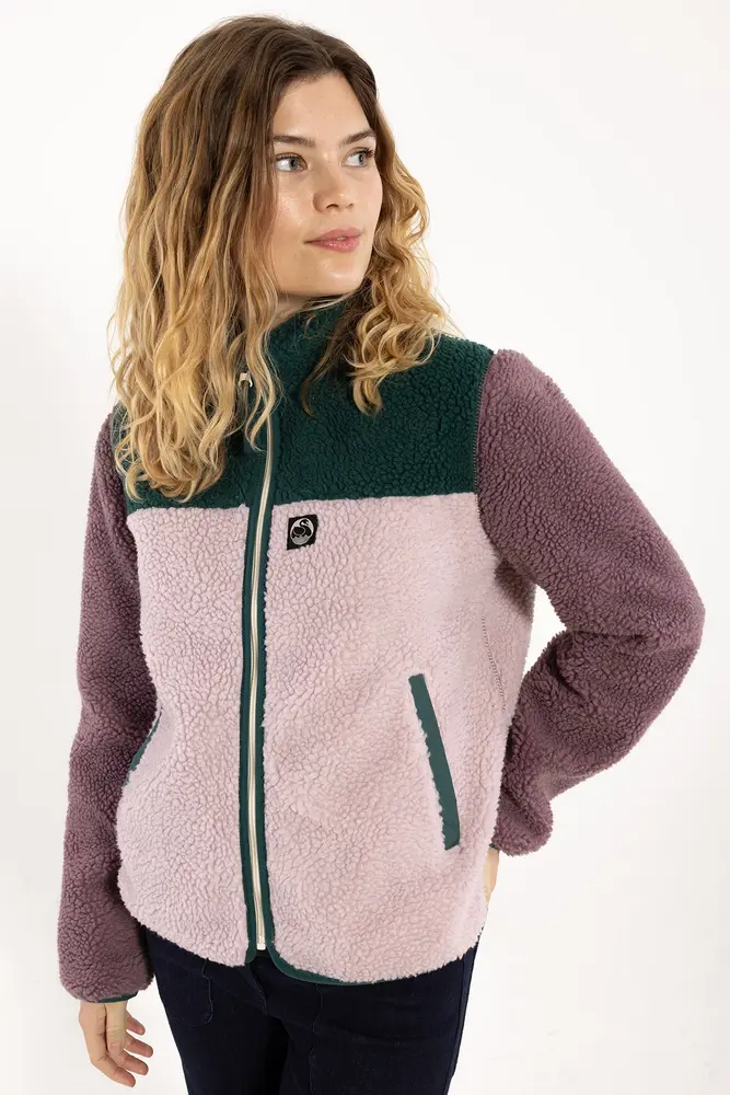 Danefae Danefae - danebirk fleece zip-up - canard/cold pink/grey plum Danefae Danefae - danebirk fleece zip-up - canard/cold pink/grey plum