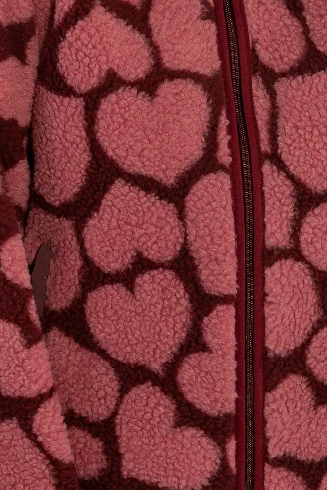 Danefae Danefae - danelabrador fleece zip-up - dark cherry heartthrob Danefae Danefae - danelabrador fleece zip-up - dark cherry heartthrob