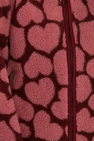 Danefae Danefae - danelabrador fleece zip-up - dark cherry heartthrob Danefae Danefae - danelabrador fleece zip-up - dark cherry heartthrob