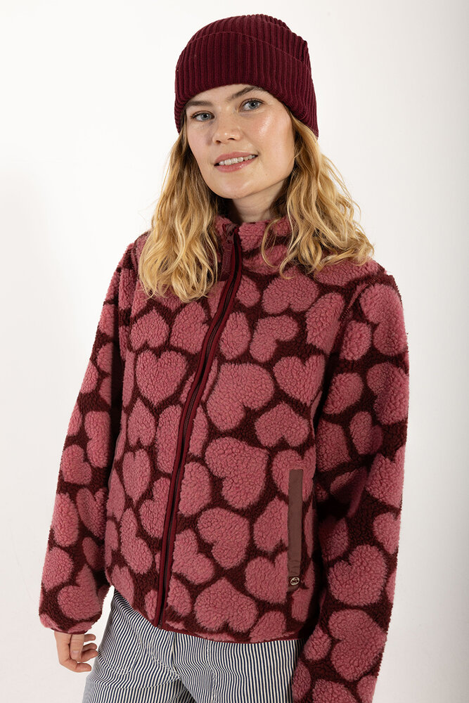 Danefae Danefae - danelabrador fleece zip-up - dark cherry heartthrob Danefae Danefae - danelabrador fleece zip-up - dark cherry heartthrob