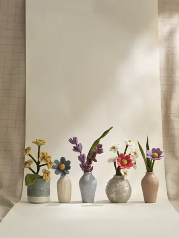Gry & Sif Gry & sif - bloem vergeet me nietje - dusty red