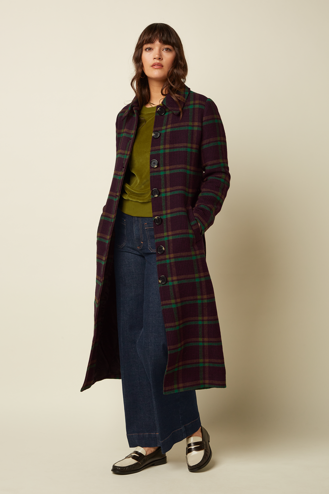 King Louie King Louie - arabella coat vera check - porto red King Louie King Louie - arabella coat vera check - porto red