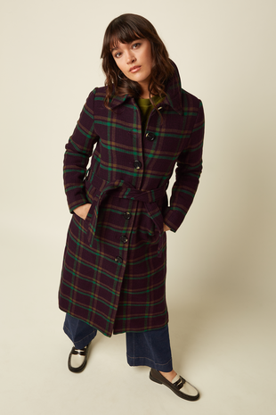 King Louie King Louie - arabella coat vera check - porto red King Louie King Louie - arabella coat vera check - porto red