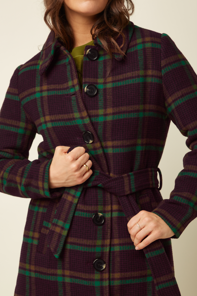 King Louie King Louie - arabella coat vera check - porto red King Louie King Louie - arabella coat vera check - porto red