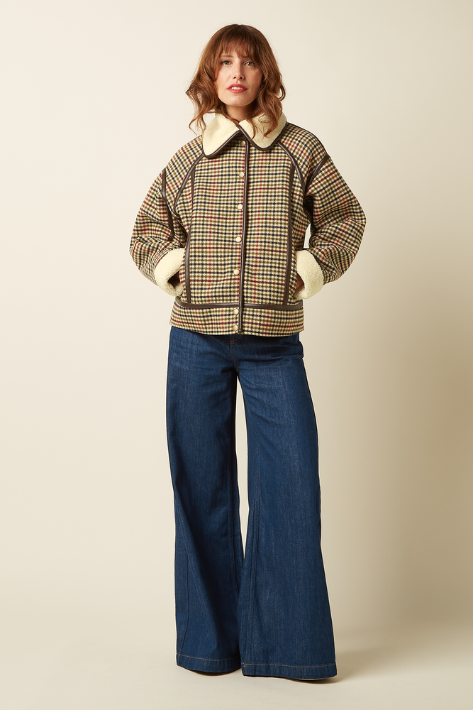 King Louie King Louie - monia coat basso check - marzipan King Louie King Louie - monia coat basso check - marzipan