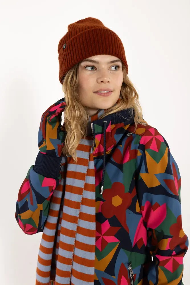 Danefae Danefae - danebundle-up merino wool scarf - porcelaine/chili