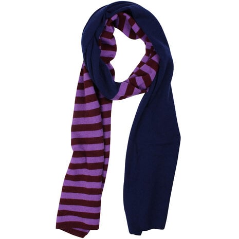 Danefae Danefae - danebundle-up merino wool scarf - dark wine/deep blue/purple