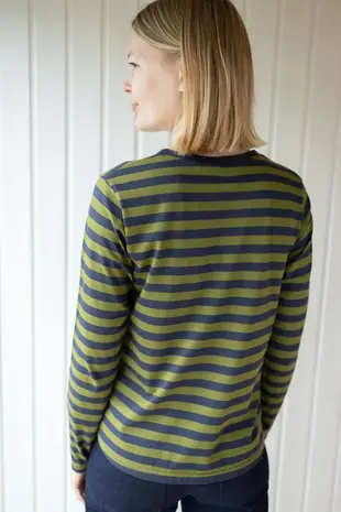 Danefae Danefae - danebasic merry ls tee - dk navy/olive