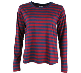 Danefae Danefae - danebasic merry ls tee - dark cherry/dark navy