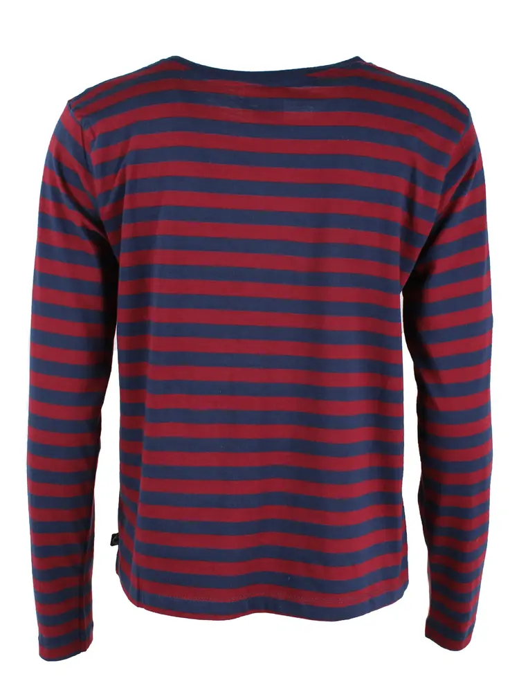 Danefae Danefae - danebasic merry ls tee - dark cherry/dark navy
