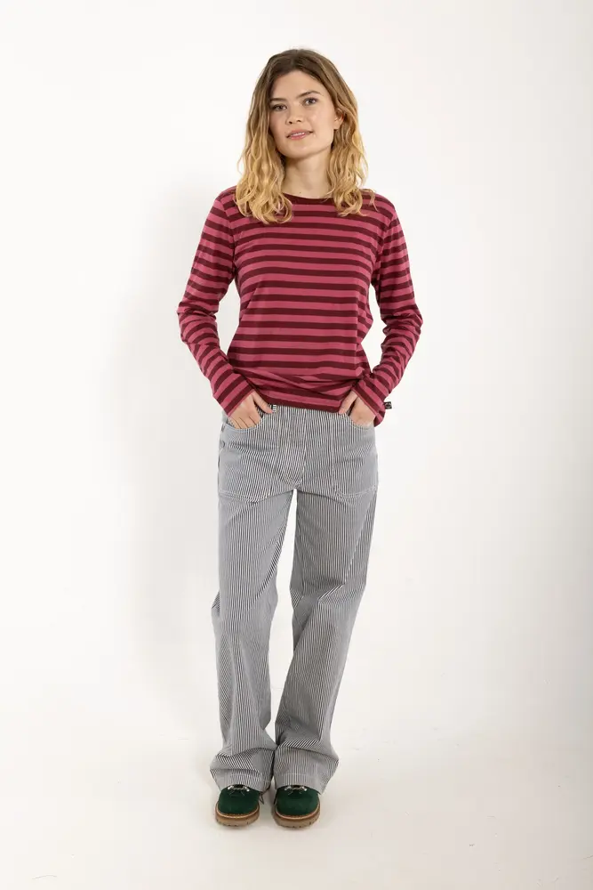 Danefae Danefae - danebasic merry ls tee - dark cherry/berry compote