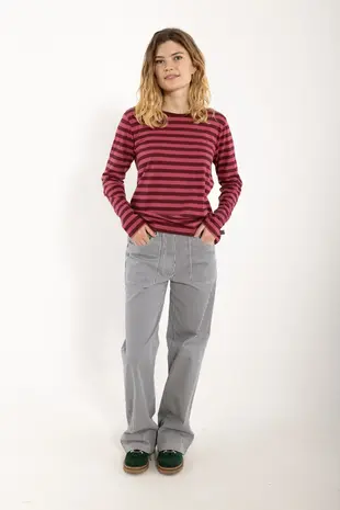 Danefae Danefae - danebasic merry ls tee - dark cherry/berry compote