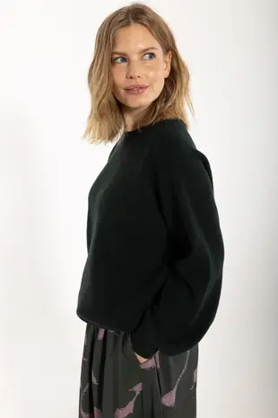 Danefae Danefae - danerelation chunky merino wool sweater - dark forest