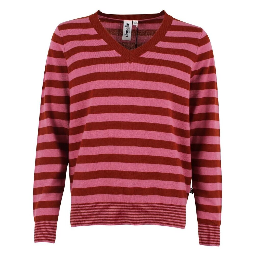 Danefae Danefae - danenote merino wool sweater - berry compote/chili