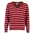 Danefae - danenote merino wool sweater - berry compote/chili