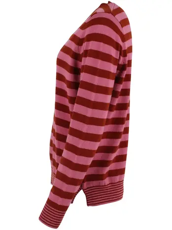 Danefae Danefae - danenote merino wool sweater - berry compote/chili