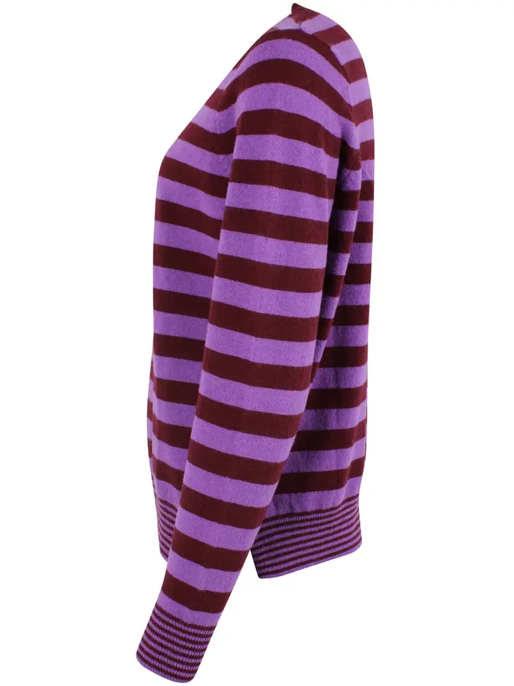 Danefae Danefae - daneletter merino wool sweater - purple/dark wine Danefae Danefae - daneletter merino wool sweater - purple/dark wine