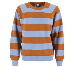Danefae Danefae - danerelation chunky merino wool sweater - porcelaine/chili Danefae Danefae - danerelation chunky merino wool sweater - porcelaine/chili