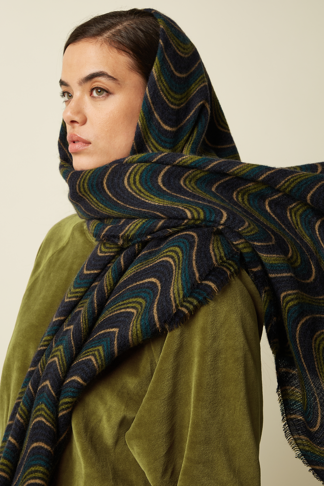 King Louie King Louie - jefferson scarf - evening blue King Louie King Louie - jefferson scarf - evening blue