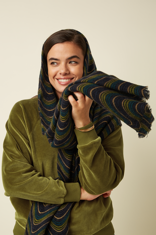 King Louie King Louie - jefferson scarf - evening blue King Louie King Louie - jefferson scarf - evening blue
