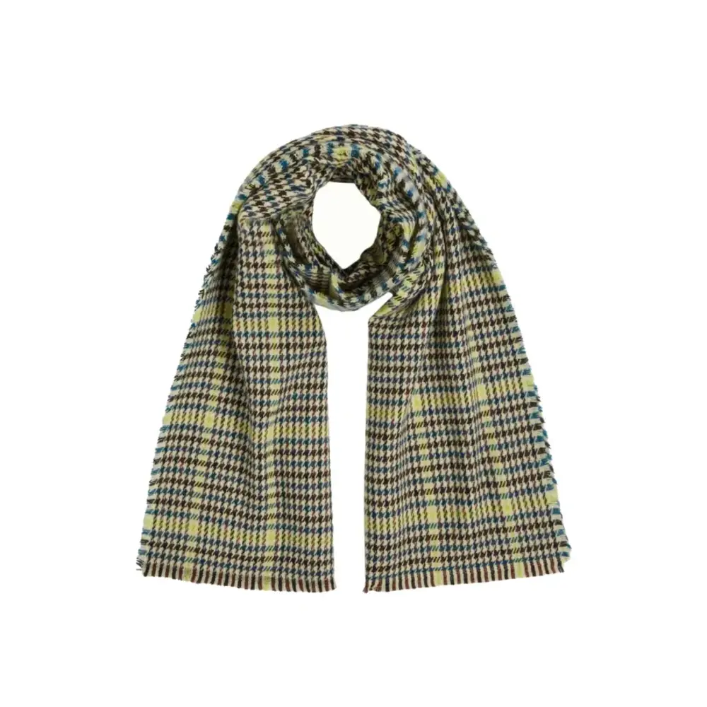 King Louie King Louie - houndstooth scarf - spruced green