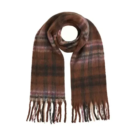 King Louie King Louie - check scarf - rum brown