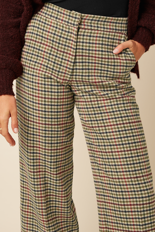 King Louie King Louie - federica pants basso check - marzipan King Louie King Louie - federica pants basso check - marzipan