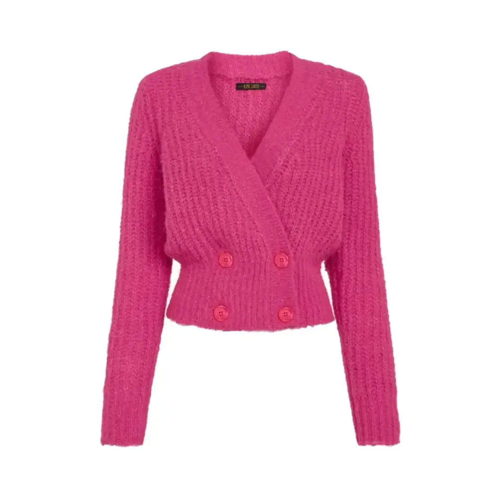 King Louie King Louie - fiora cardi hollow - neon pink King Louie King Louie - fiora cardi hollow - neon pink