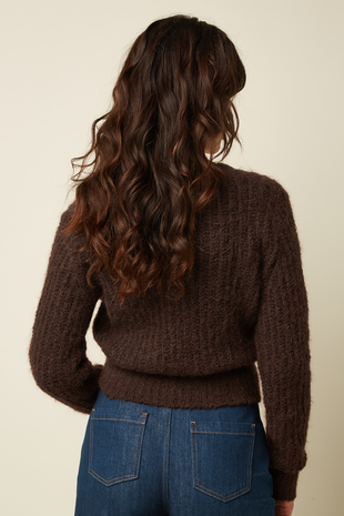 King Louie King Louie - fiora cardi hollow - rum brown King Louie King Louie - fiora cardi hollow - rum brown
