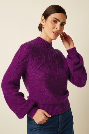 King Louie King Louie - joanie raglan top orcia - caspia purple King Louie King Louie - joanie raglan top orcia - caspia purple