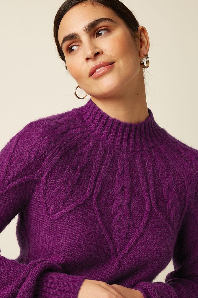 King Louie King Louie - joanie raglan top orcia - caspia purple King Louie King Louie - joanie raglan top orcia - caspia purple