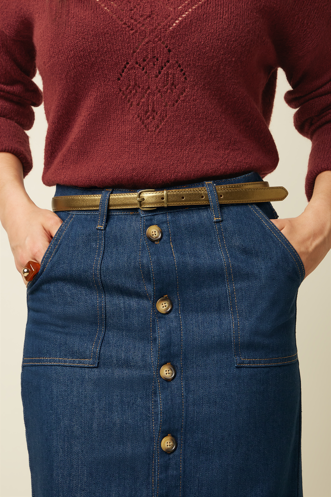 King Louie King Louie - shiny belt - golden brown King Louie King Louie - shiny belt - golden brown