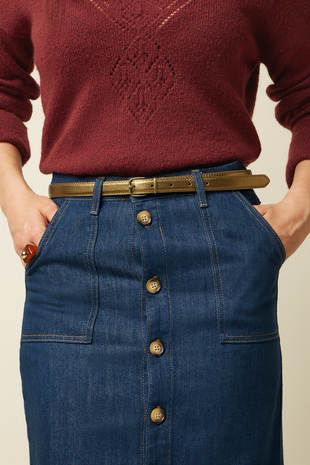 King Louie King Louie - shiny belt - golden brown King Louie King Louie - shiny belt - golden brown