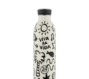 24 Bottles 24 Bottles - rvs drinkfles (500 ml) - viva la vida 24 Bottles 24 Bottles - rvs drinkfles (500 ml) - viva la vida