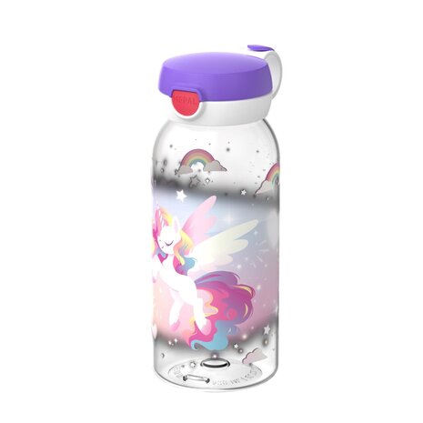 Mepal Mepal - drinkfles flipdop campus 600 ml - unicorn glow Mepal Mepal - drinkfles flipdop campus 600 ml - unicorn glow