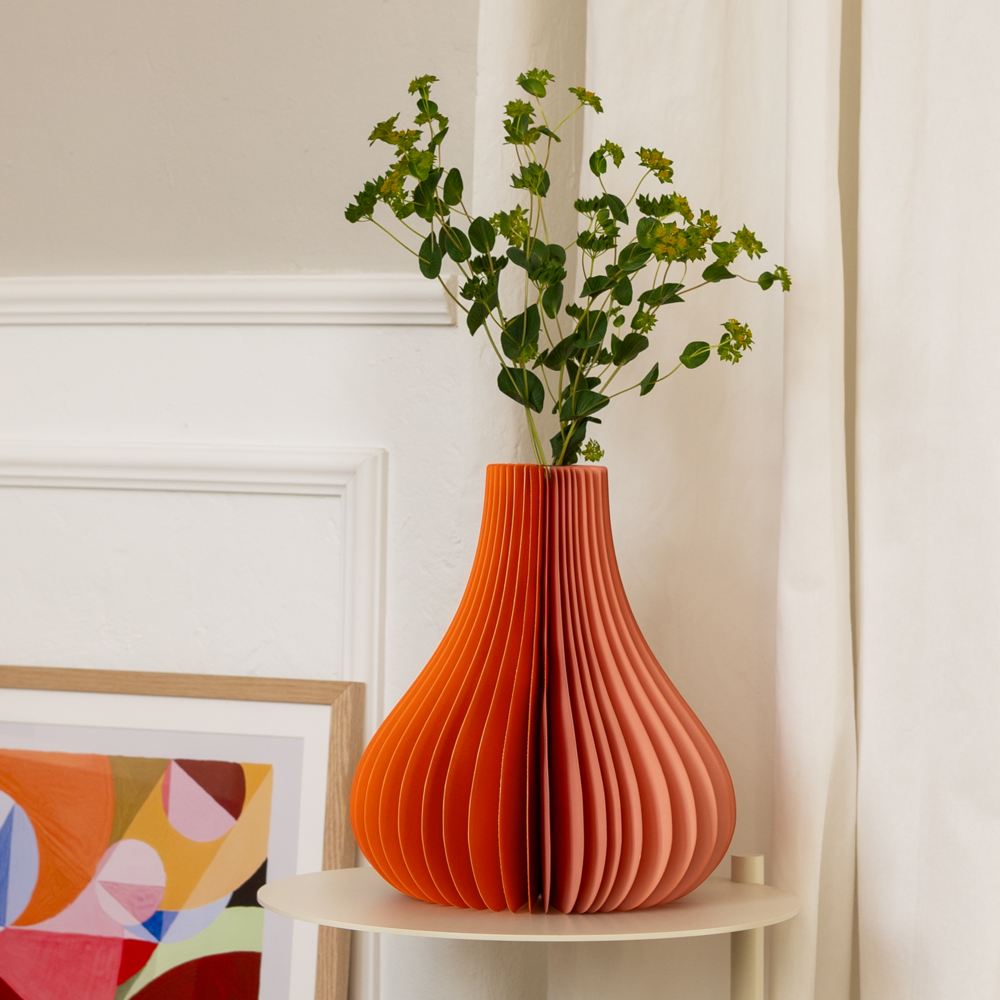 Remember Remember - papieren vaas - yuki orange Remember Remember - papieren vaas - yuki orange