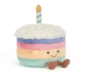 Jellycat Jellycat - amuseables knuffel - rainbow birthday cake Jellycat Jellycat - amuseables knuffel - rainbow birthday cake