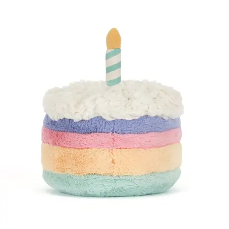 Jellycat Jellycat - amuseables knuffel - rainbow birthday cake Jellycat Jellycat - amuseables knuffel - rainbow birthday cake