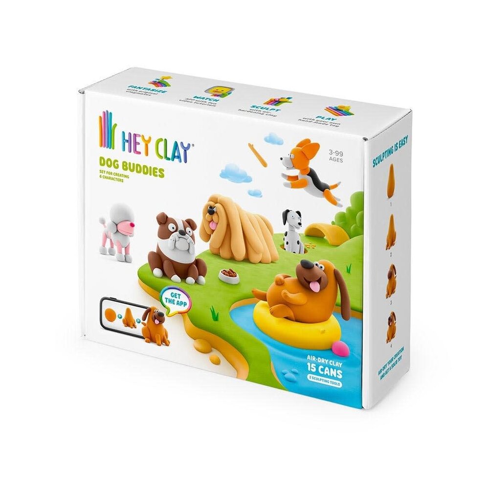 Hey Clay Hey Clay - boetseerklei - honden vriendjes (15 potjes)