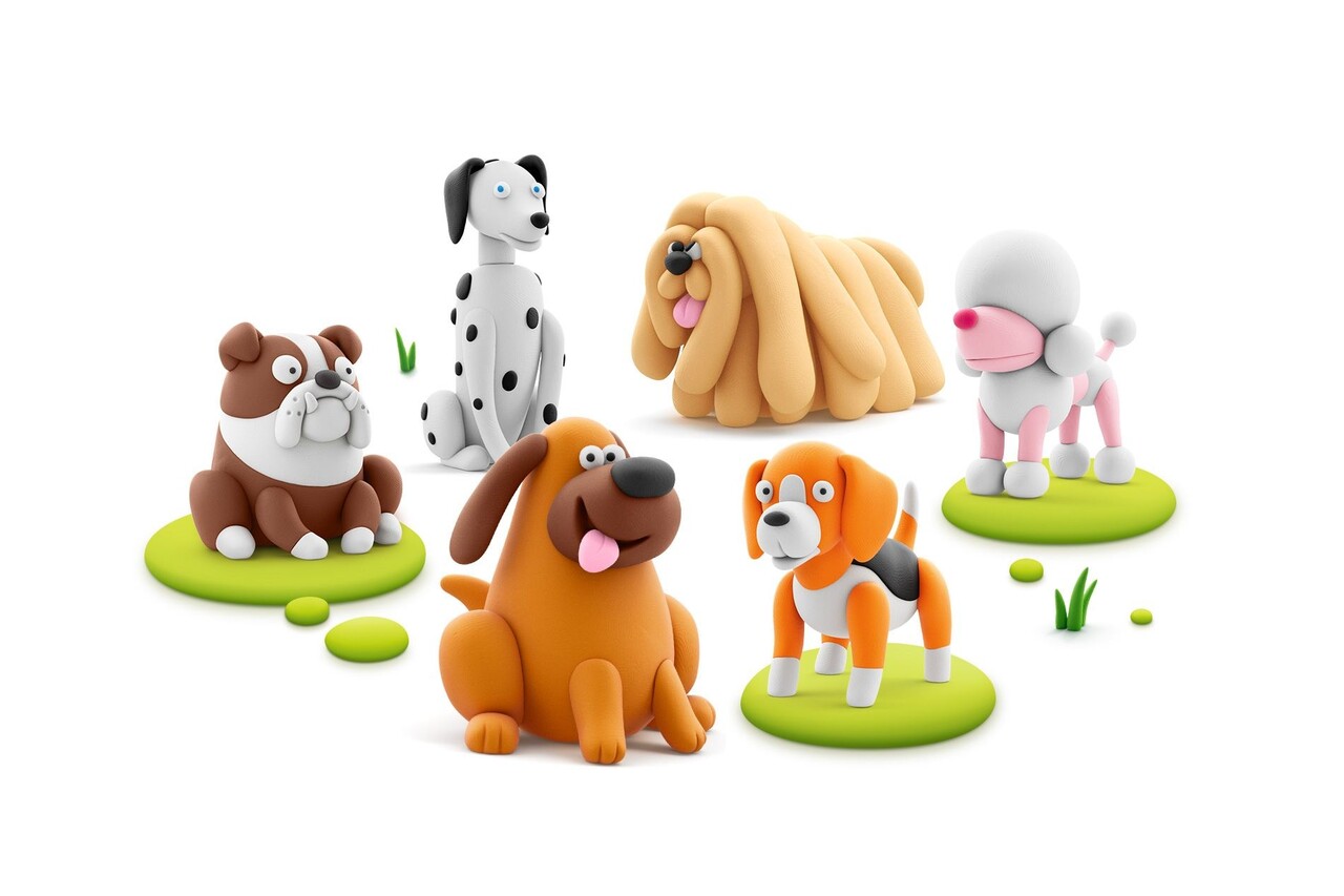 Hey Clay Hey Clay - boetseerklei - honden vriendjes (15 potjes)